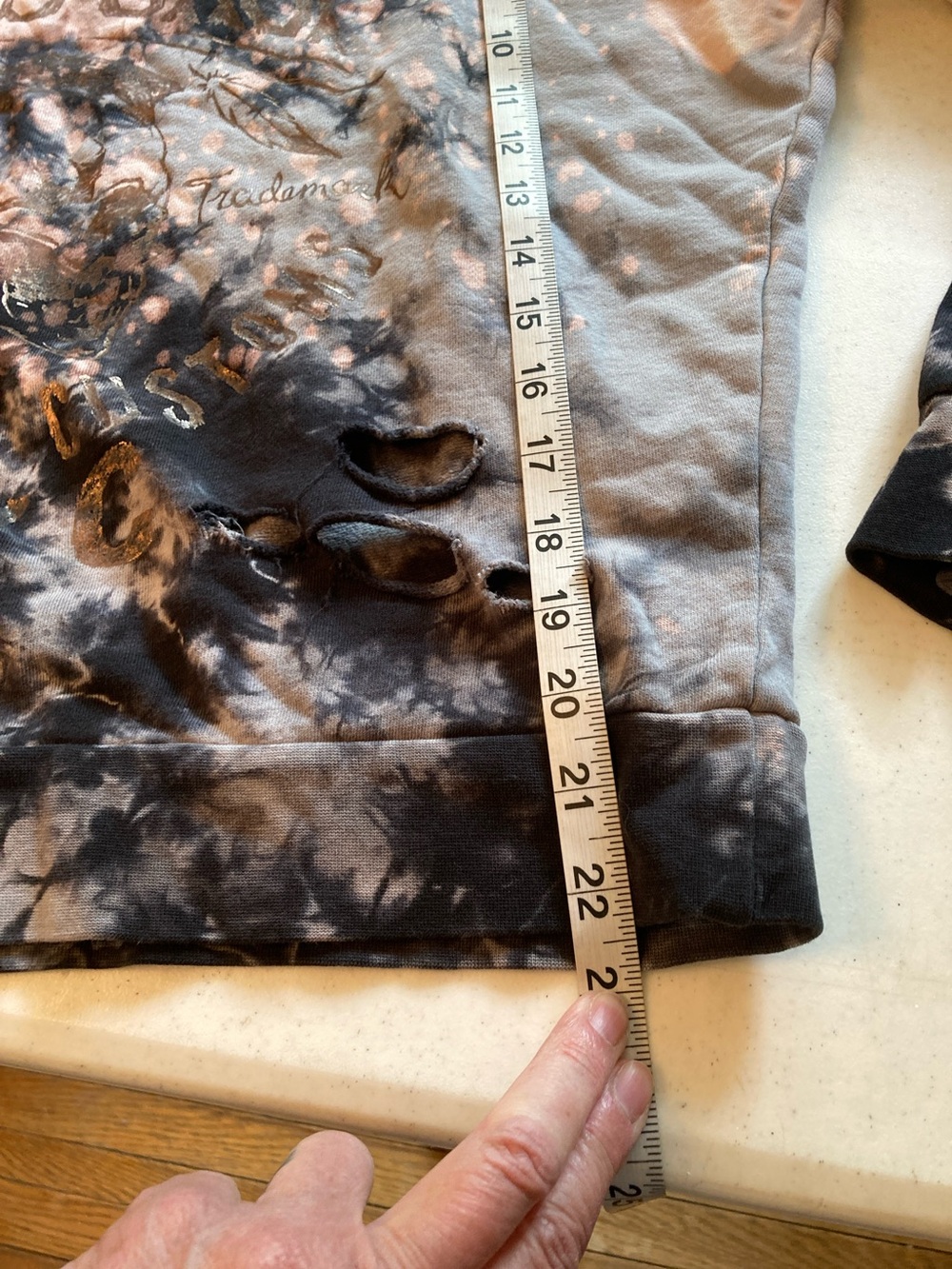 Affliction Black & Beige Tie-Dye Logo Sweatshirt - Picture 16 of 16